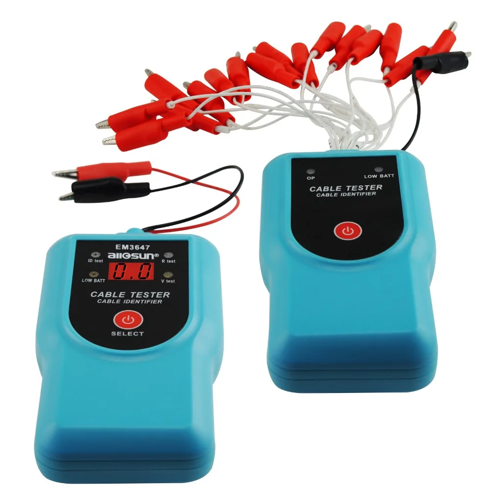

Transmitter & Receiver Cable Tester Identifier Alligator Clip Test DC Voltage Continuity