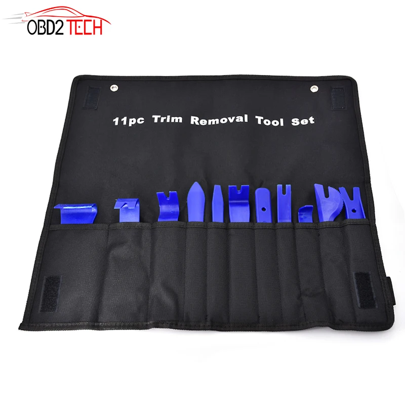 

11pc Trim removal Tool Set For Car Door Plastic Panel Dash Installation Pry Bar Kit Auto Dismantle Audio and Video Handy Remove