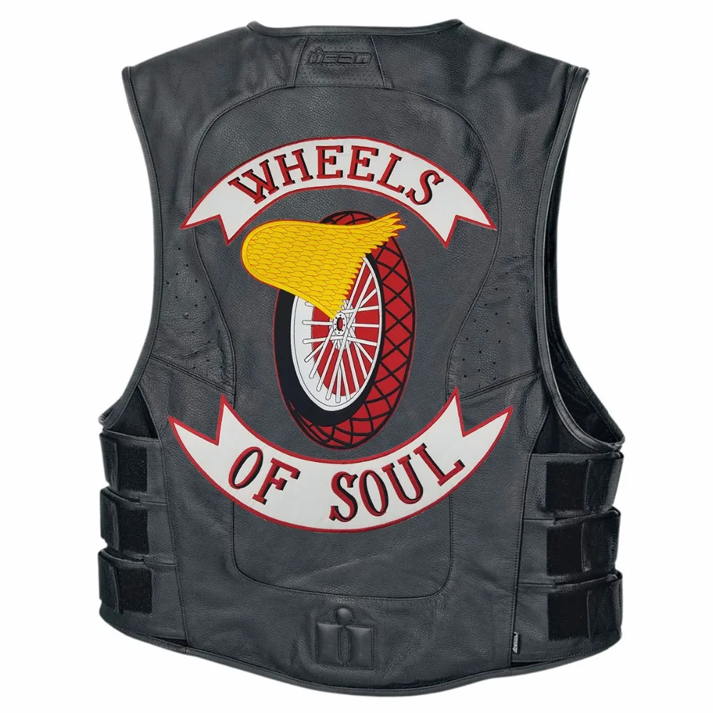 T41901 New Arrival WHEELS OF SOUL 1% Motorcycle Biker Embroidered Patch Iron On Jacket Vest Rider Badge Full Back Large Size Patch Free Shipping (7)