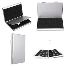 NOYOKERE Высокое качество Современный стиль серебристый алюминий карты памяти чехол для хранения Box Держатели Micro SD карты 24TF