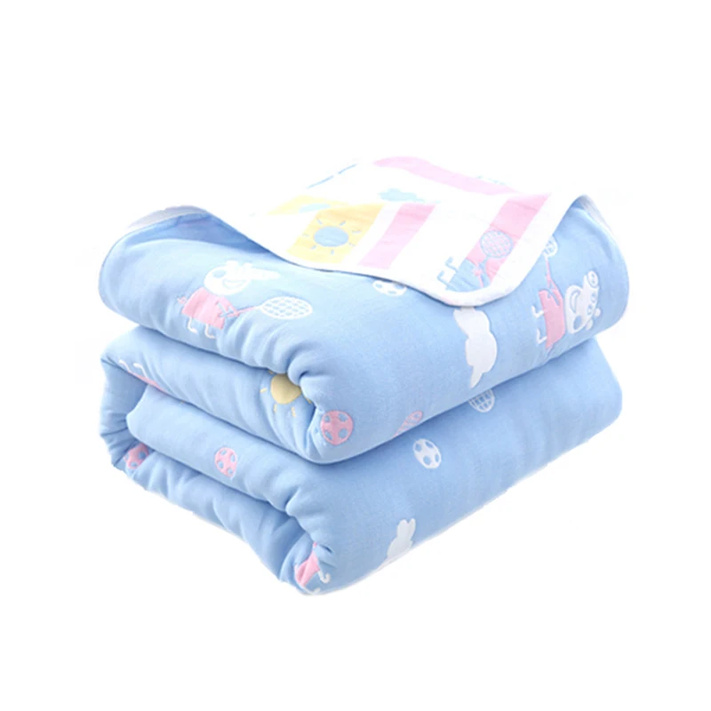 

Baby Cotton Blanket Newborn Blanket Children's Bedding 100% Cotton Baby Quilt Baby Bath Towel 6 Layers Of Cotton Gauze 120*150cm