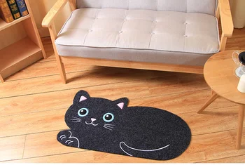 

drop Cartoon Cute Cat Floor Mats bedroom Kitchen Carpets Children For Living Room Anti-Slip Tapete Rugs Home Style mat 45*80cm