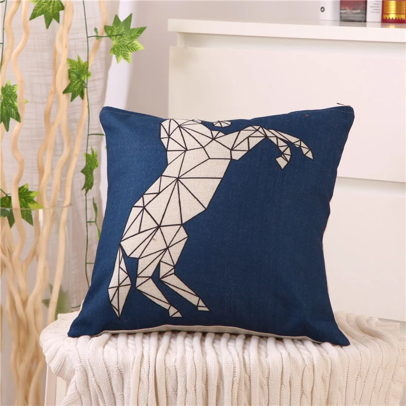 Новая подушка чехол 40*40 домашний декор Чехлы для подушек простой геометрический дизайн Подушка Чехол олень наволочки coussi