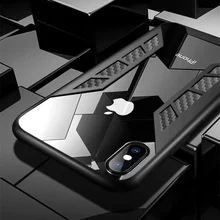 

Full Protective TPU & PC Shockproof Case for iPhone X XS Acrylic Hard Clear Slim Back Cover for iPhone 7 8 6 6S Plus Phone Case
