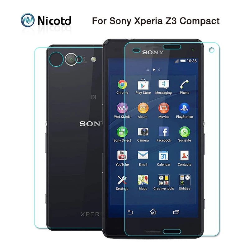 2 шт./лот защитная пленка из закаленного стекла для sony Xperia Z3 Mini Z3 Compact D5803 D5833 9H 2.5D