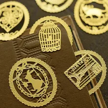 10 шт./партия, кружевная креативная металлическая Закладка для книги, нежные мини-Мультяшные животные, пустотелые закладки, студенческие канцелярские принадлежности