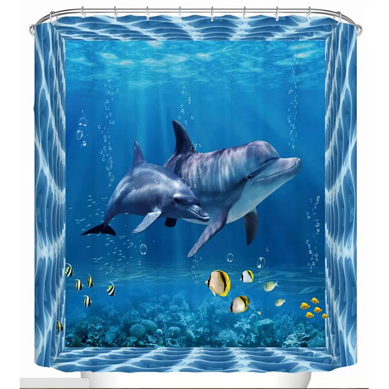

3D Bohemian Elephant Shower Curtain Bathroom Waterproof Mildewproof Polyester Fabric With 16 Hooks