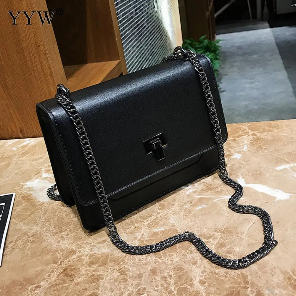 

Black Crossbody Bag for Women Brand Luxury Women's Synthetic Leather Handbags Envelope Bags Famous Brands Lady's Shoulder Bag