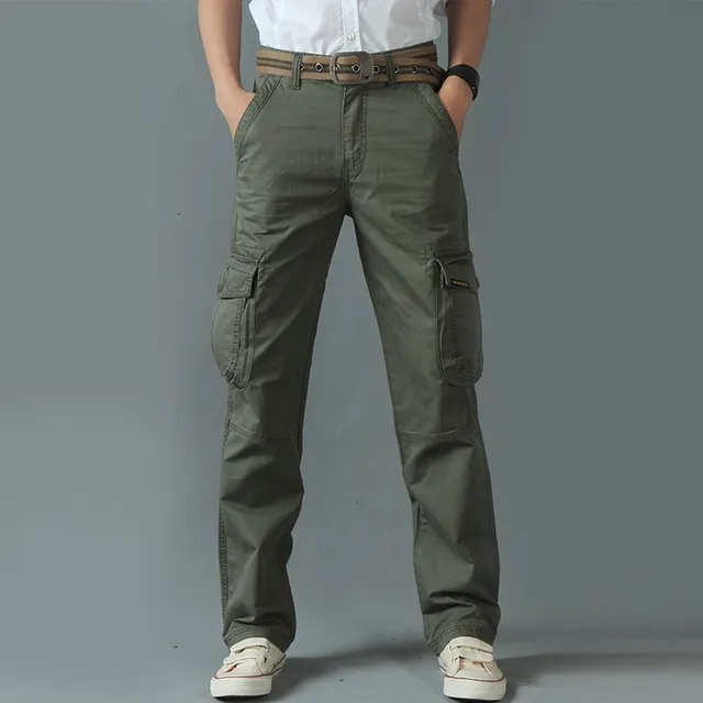 $US $18.99  Cargo pants men Tactical Overalls Pants Army Military Straight Casual Solid Relaxed Fit Trousers fo