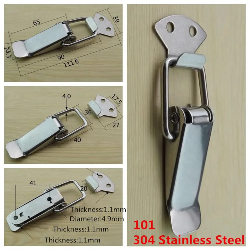 Hasp Fastener 1pcs Iron Plated Nickel/304 Stainless Steel Toggle Latch Catch for Trailer Spring card buckle toggle latches,jewelry box hasps,decorative latches,furniture hardware,buckle clamp