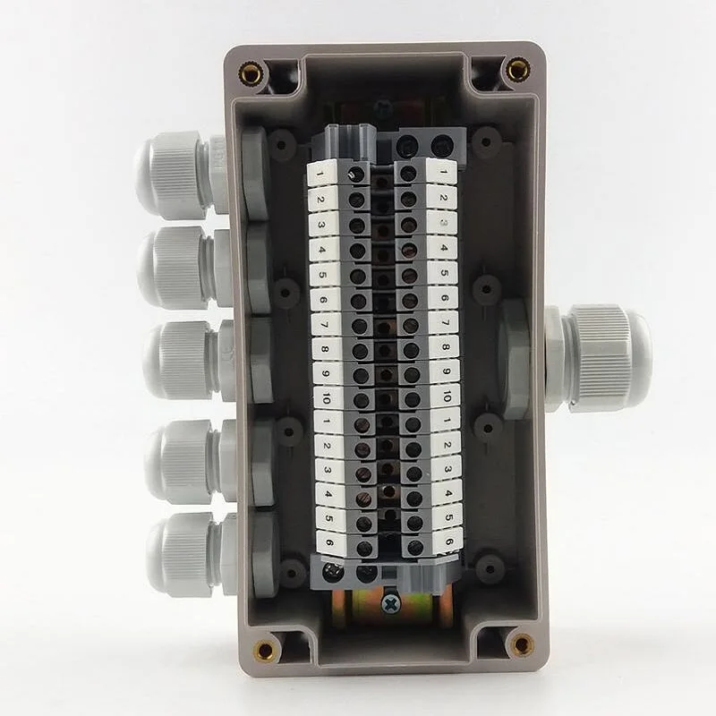 one in five out waterproof junction box with terminal Power Wire