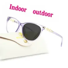 MINCL огромная оправа модные женские туфли в стиле ретро с переходной фотохромные солнцезащитные очки для чтения очки Оптические очки с диоптриями UV400 NX