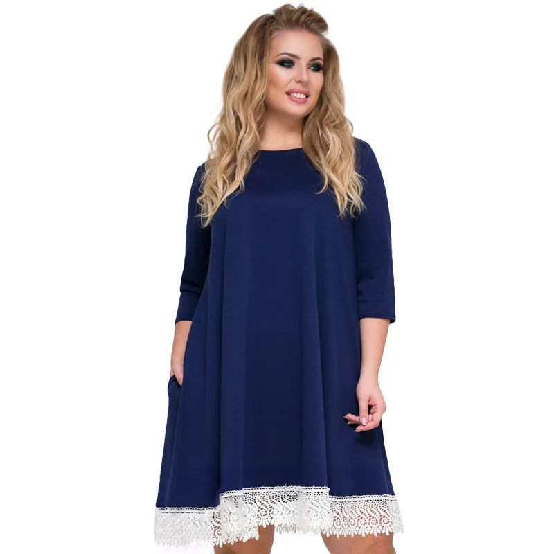 2018 New Fashion Women Summer Dress Plus Size Maxi 6XL Oversized Lace ...