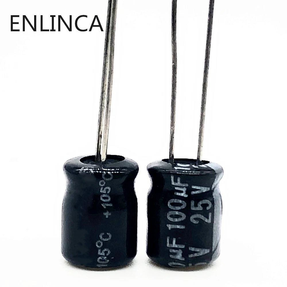 

20pcs/lot P75 25V 100UF aluminum electrolytic capacitor size 6*7 100UF25V