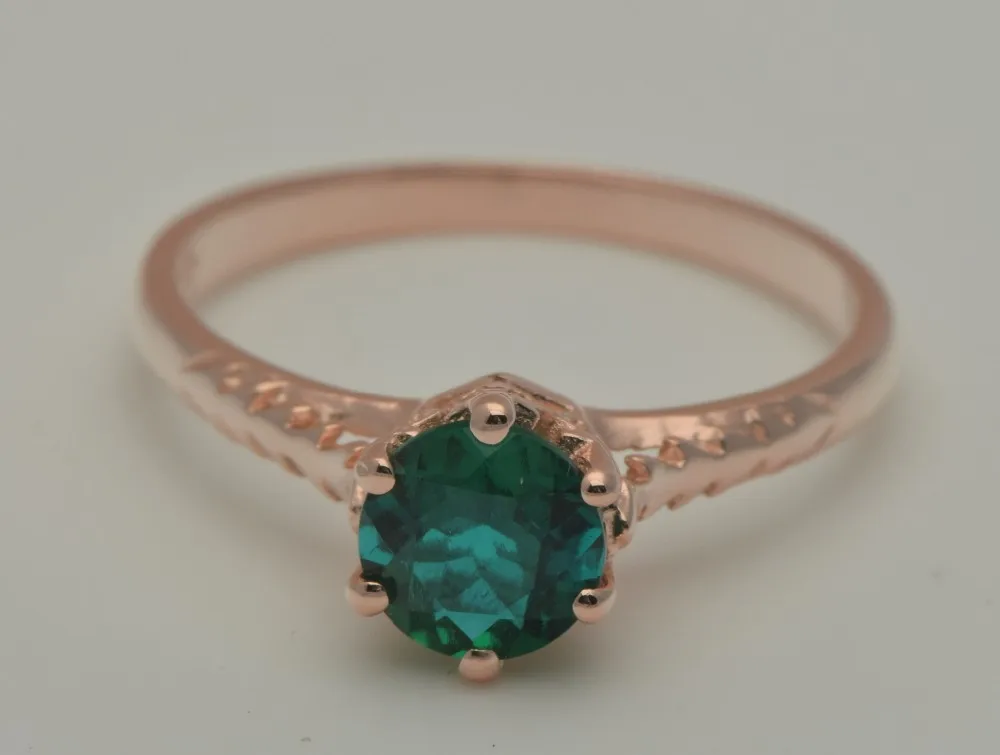 Szjinao подошва на заказ чистого натурального розового золотого цвета Зеленый Камень Кристалл стерлингового серебра 925 элегантное Обручальное Кольцо женское