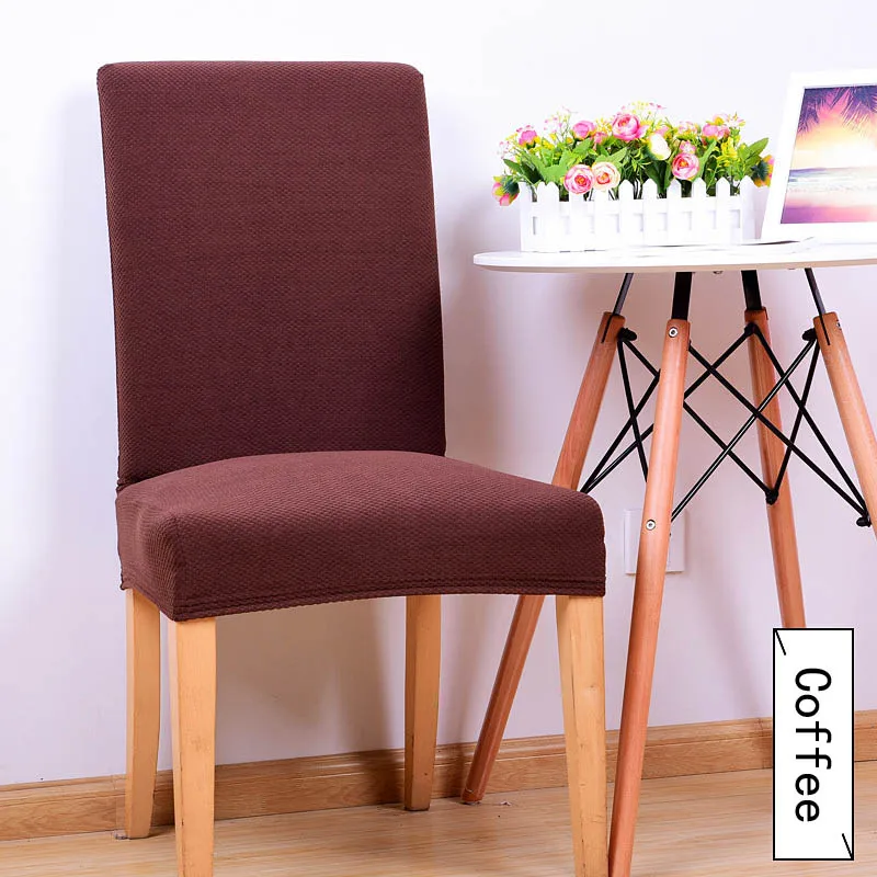 Comwarm сплошной цвет спандекс стрейч Вязание накидка на офисный стул прочный стул защитный чехол Slipcover для столовых и гостиниц сиденья