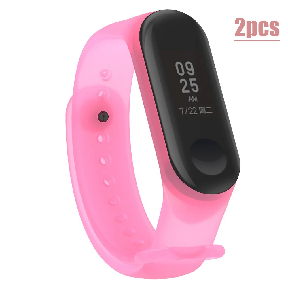 

2pcs/lot Mi Band 3 Strap for Xiaomi Mi Band 3 Bracelet Replacement Band Miband 3 Sport Silicone Transparent Strap