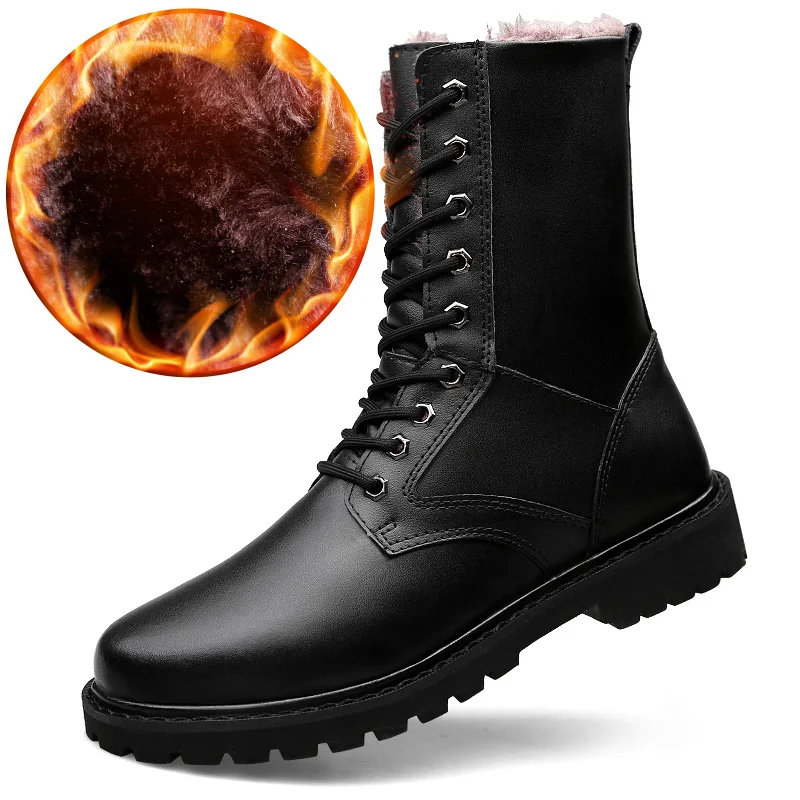 Men Mid-Calf Real Leather Martin Boots Black Men Boots Round Toe Autumn Winter Snow Boots Motorcycle Boots Big Size 38-50 Sapato Men Mid-Calf Real Leather Martin Boots Black Men Boots Round Toe Autumn Winter Snow Boots Motorcycle Boots Big Size 38-50 Sapato