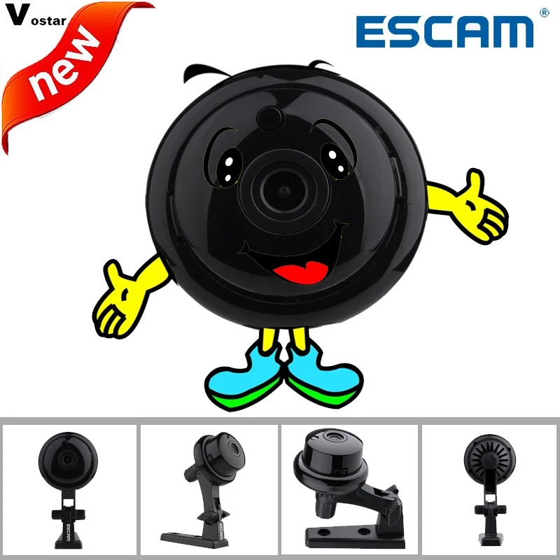 Escam Button Q6 1MP wireless font b camera b font ONVIF 2 4 2 support Mobile