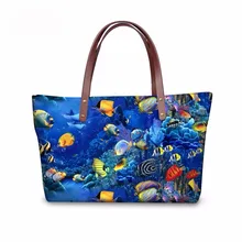 Бесшумные дизайнерские женские сумки sea world beauty, повседневные сумки для девушек, женские сумки через плечо, дорожная сумка для покупок Bolsa Feminina