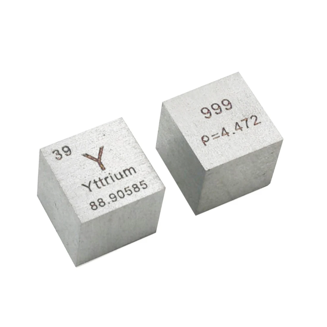  10 x 10 x 10mm Wiredrawing Metal Yttrium Cube Rare Elements Cube Periodic Table Of Elements Cube Gi