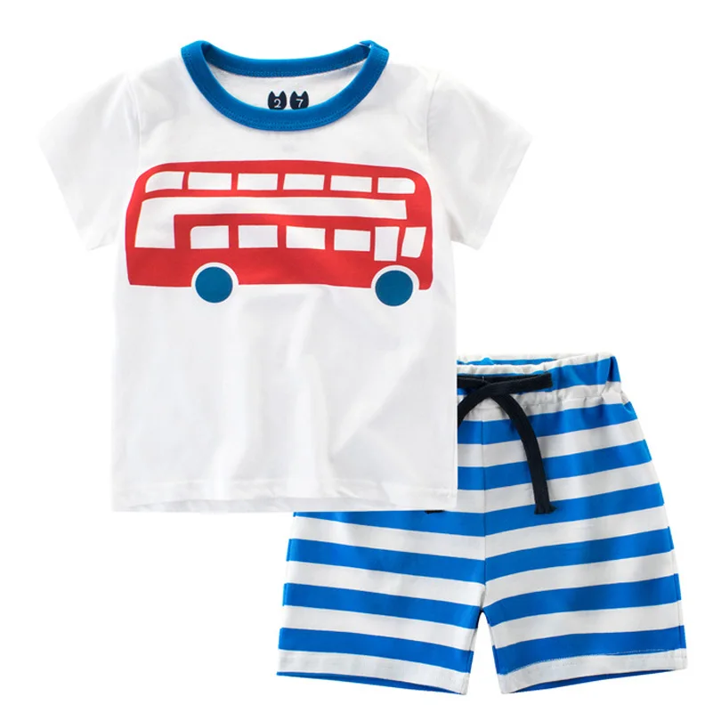 B-b-Gar-ons-Ensembles-D-t-Enfants-de-V-tements-de-Bande-Dessin-e-Manches