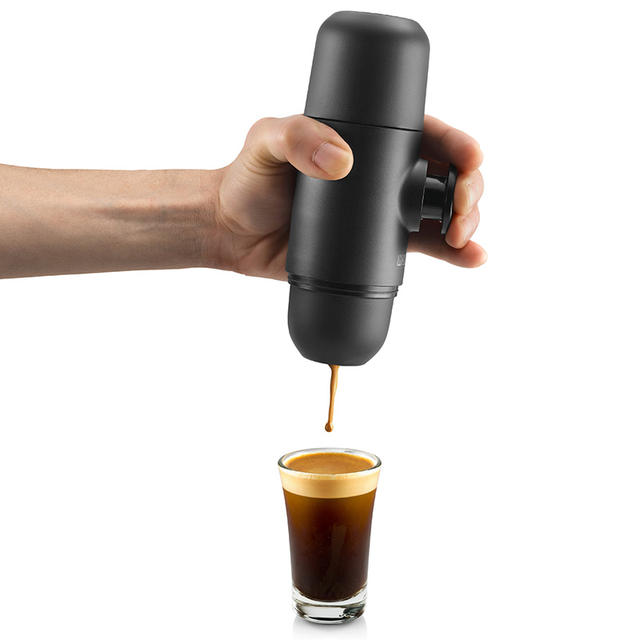Minipresso GR, Portable Espresso Coffee Machine, Compatible Ground Coffee, Small/Mini Travel Coffee Maker