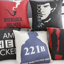 Шерлок Холмс льняная хлопковая Наволочка диван Подушка офисная накидка на подушку 5 дизайн на выбор