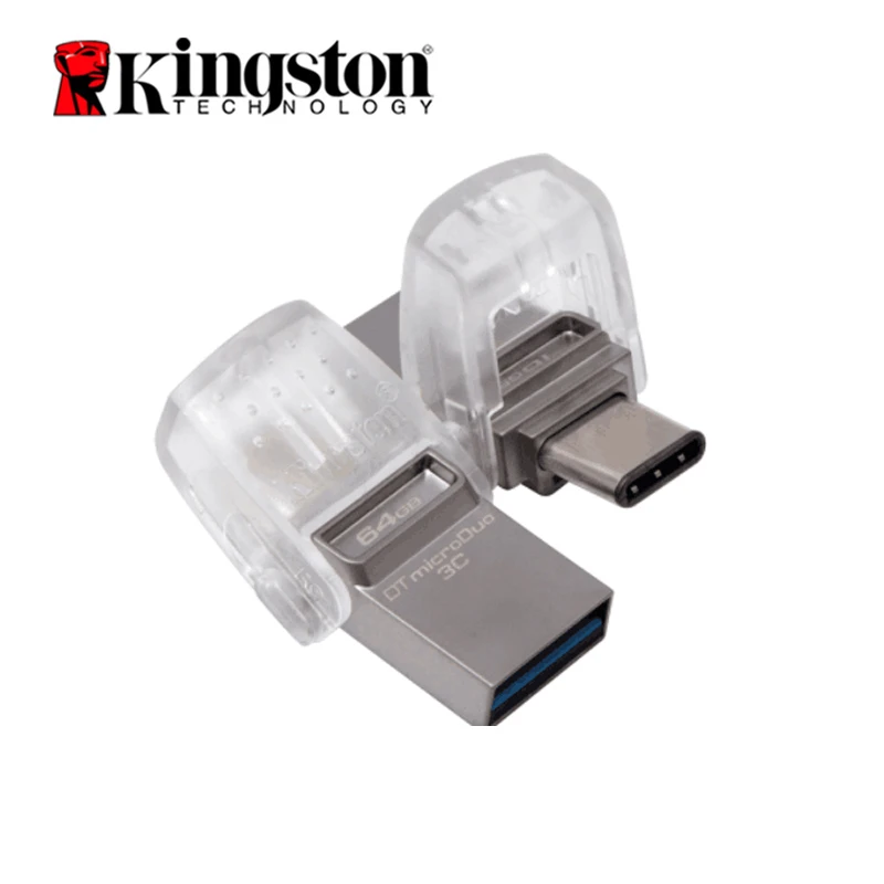 USB флеш накопитель Kingston оригинальный DataTraveler Micro Duo 3C 64 ГБ 32 16 3 1 для ПК телефона с