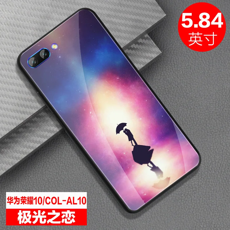 WeeYRN de cristal templado de teléfono caso Huawei Honor 10 Honor10 Funda de lujo caso protectora de vidrio duro Huawei Honor 10