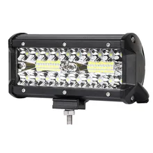 7 Polegada LEVOU Vagens Ponto Flood Combo Feixe 120 w Triplo Row Light Bar Off Road Driving Led Trabalho Luzes para UTV ATV Jeep Truck Boat
