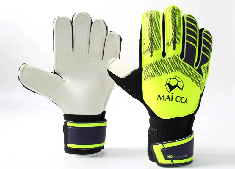 Хит! Профессиональные Футбольные Перчатки Вратаря 3 мм толстые надежные латексные перчатки с двойной защитой для пальцев - Цвет: Green