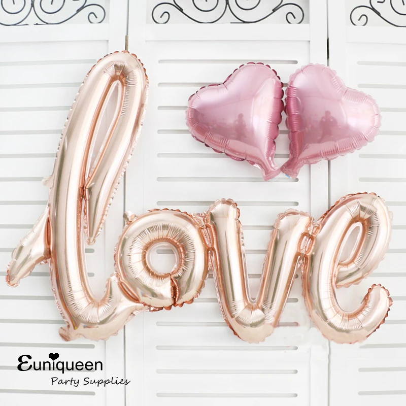 40 &quotлигатуры Love Фольга шары Роза Золотые воздушные рождения центральные