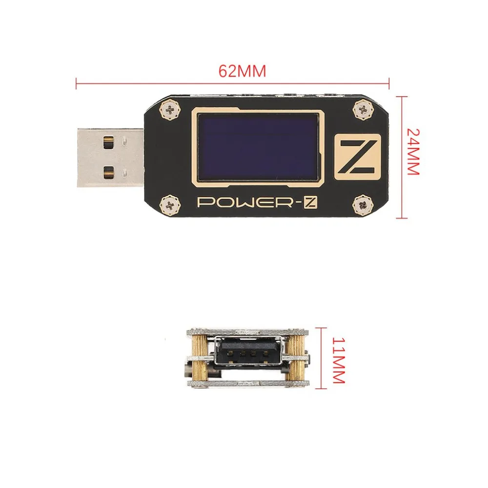 

POWER-Z USB PD Tester KM001 Standard Digital Voltmeter Ammeter Volt Meter Ripple Dual Type-C Test OLED Charger LAB