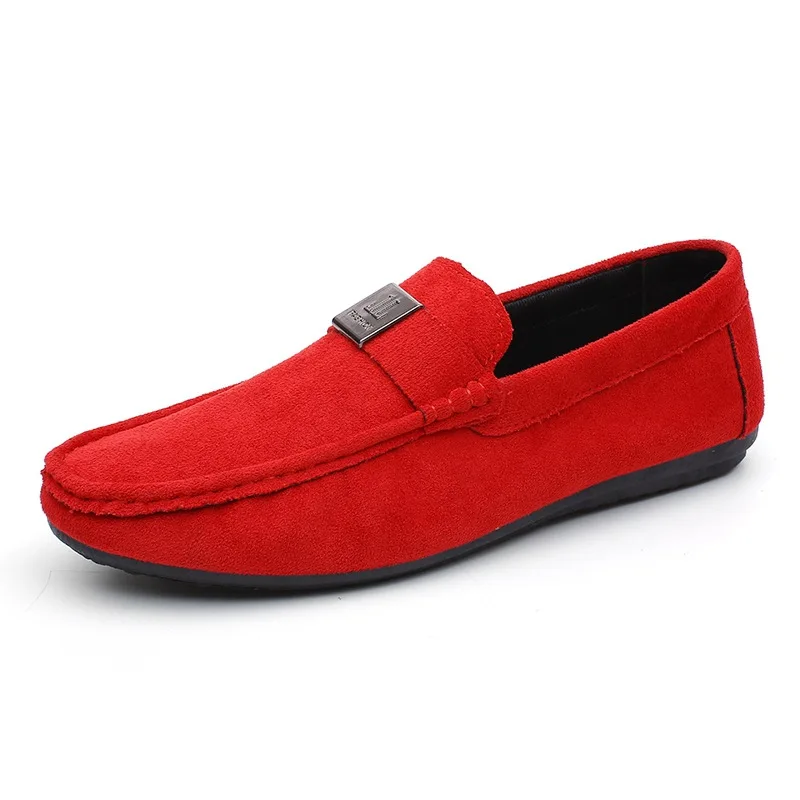 Moccasins Men Spring Slip On Flats Casual Mens Loafers Suede Breathable Red Shoes Summer Comfortable Men Soft Leather Shoes Moccasins Men Spring Slip On Flats Casual Mens Loafers Suede Breathable Red Shoes Summer Comfortable Men Soft Leather Shoes