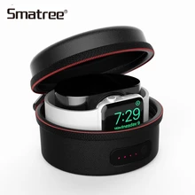 Smatree Charging For Apple Watch Protective Bag Charger Case For Apple Watch Series 4 3 2 1 Black/White
