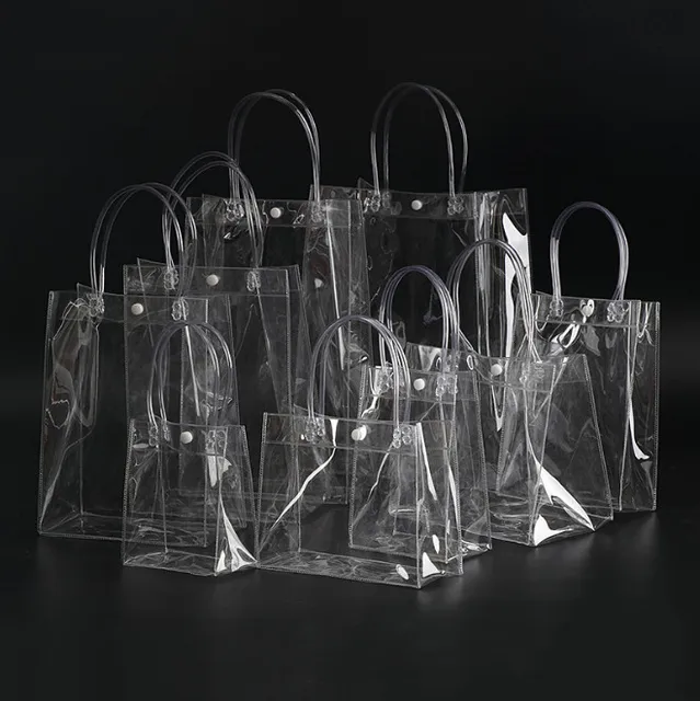 1PC Fashion Women Clear Transparent Shopping bag Tote New Beach Bag