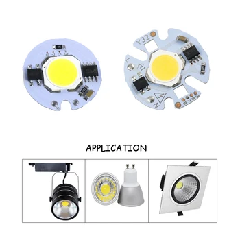 

3W/5W/7W/9W Smart IC COB Chip 27mm/32mm LED Light Source For DIY LED Lamp Bulbs Floodlight Spotlight AC110V/220V JQ