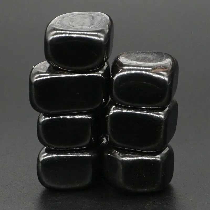 

7Pc Black Lodestone Magnetite Tumbled Stone Wicca, Message Crystal Healing Reiki