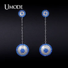 UMODE New Beautiful Simulated Diamond Dangle Earrings For Women Jewelry Fashion Brincos Para As Mulheres Christmas Gifts AUE0239