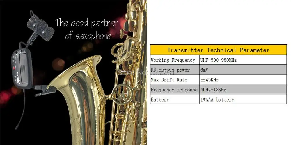 OKMIC OK-8R/ok-17 Профессиональный UHF PLL Инструмент Беспроводная система микрофон для саксофона беспроводной микрофон аудио 830 МГц-842 МГц