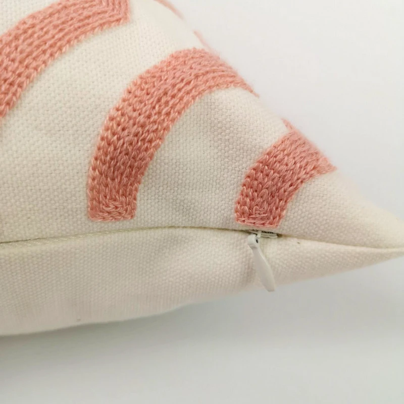 Розовый Мягкая обложка цветочный геометрический наволочка с вышивкой с для диван-кровать Simple Home Декоративные 45x45 см диван-кровать