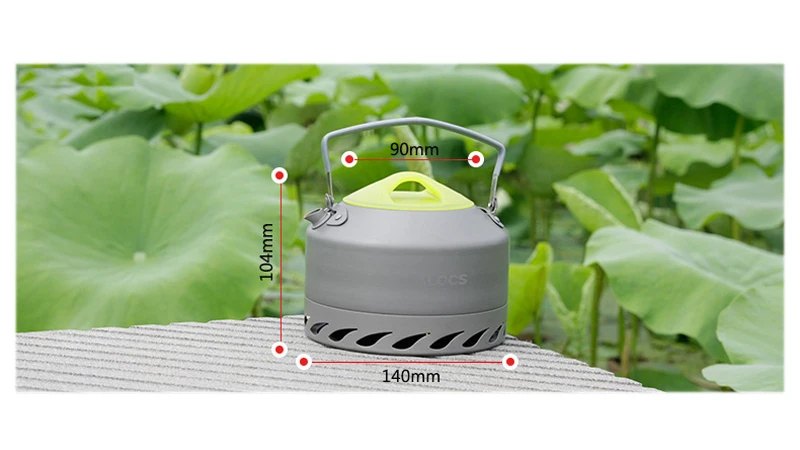 Alocs сверхлегкий открытый водный чайник чайный горшок дорожная чайная посуда CW-K07