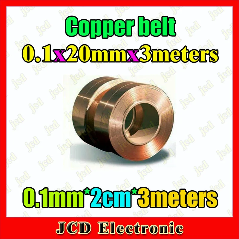 

Copper strip 0.1mm thickness copper foil 20mm wide Copper belt 3meters length Copper Tape 0.1mm*2cm*3 meters