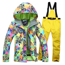 Free shipping Winter Women’s ski suit outdoor sports ski jacket and pants skiing suit Women warm thick waterproof coat