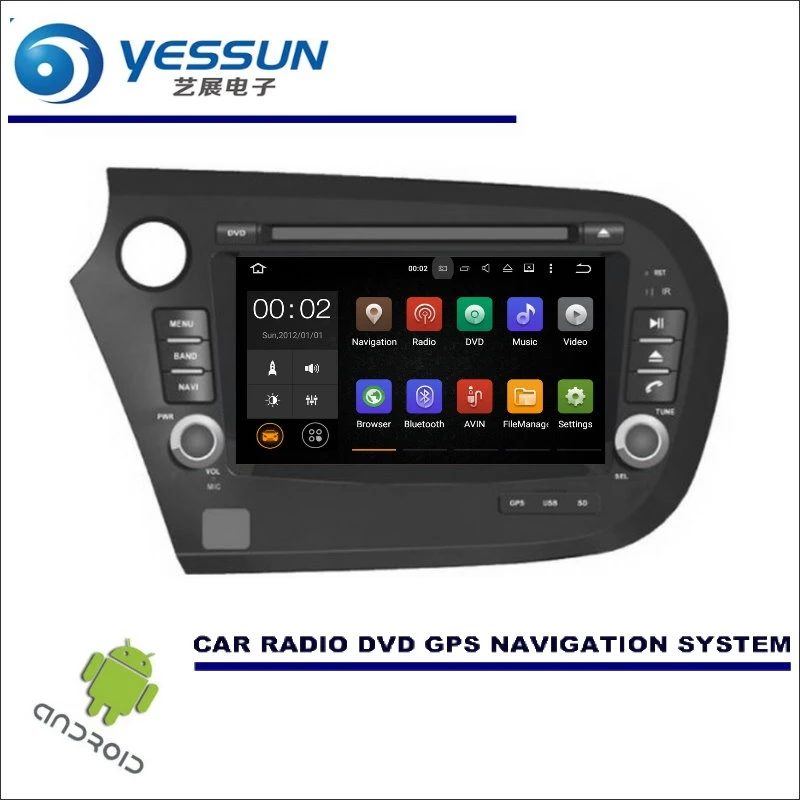

YESSUN Wince / Android Car Multimedia Navigation For Honda Insight 2009~2014 CD DVD GPS Player Navi Radio Stereo HD