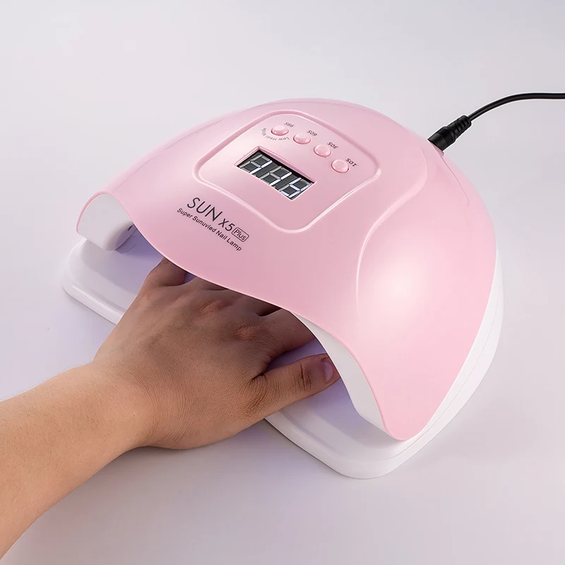 Conduziu a Lâmpada do Unha Plus com Sensor Todos os Gel Profissional Secador x5 Automático Infravermelho Cura Unha Polonês Lâmpada Manicure Ferramentas uv 80w Sun