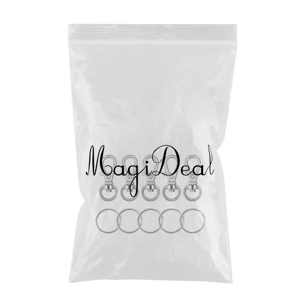 50 Pcs 35 MM Alloy Key Chain Rings Swivel Clasps Lanyard Snap Hook Lobster Claw Split DIY Key Rings for Jewelry Making Craft 