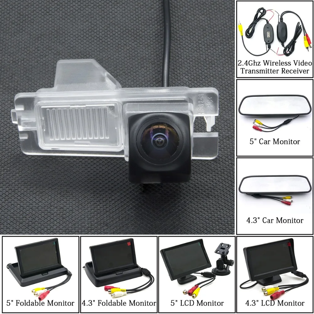 

Fisheye 1080P MCCD Starlight Car Reverse Camera Wireless 5" Monitor For SsangYong Ssang Yong Rexton Kyron Korando Actyon Rodius