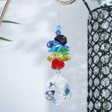 H& D Хрустальная люстра Призмы Радуга октогон чакра Suncatcher подвесная цепь для окна дома Свадебный декор украшения подарки